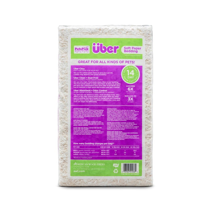 PETSPICK Uber Soft Paper Pet Bedding for Small Animals, White, 36L - Image 4